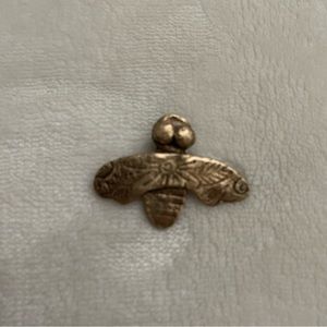 Handmade bronze bee pendant